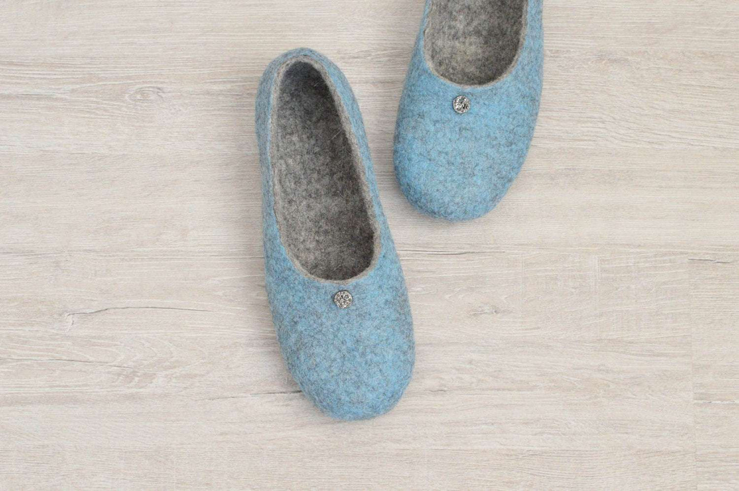Felted Flat Ballerinas - Comfortable House Shoes - Home Soul