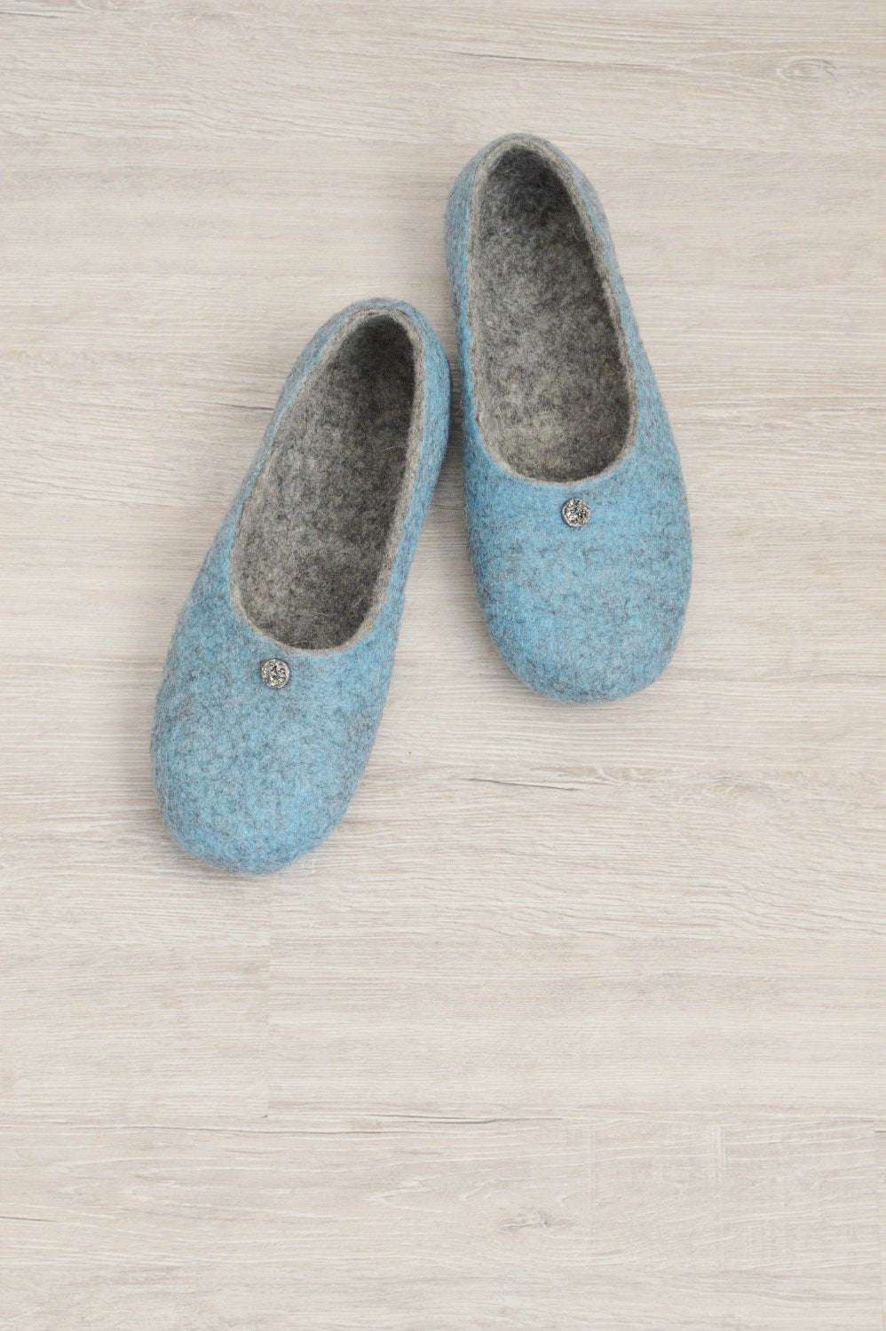 Felted Flat Ballerinas - Comfortable House Shoes - Home Soul