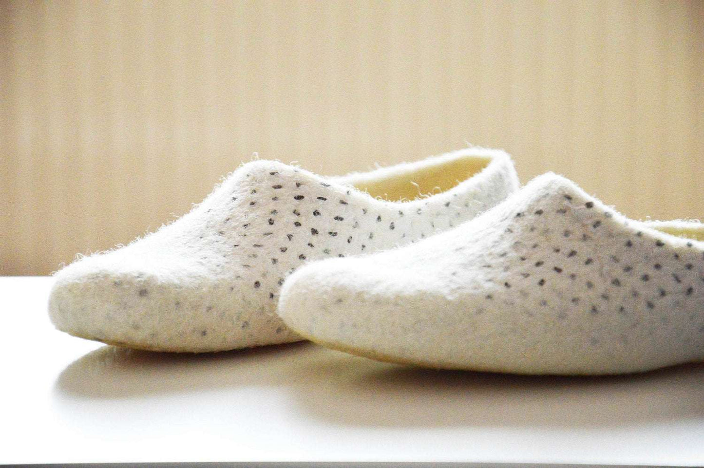 Black Polka Dot Slippers - Classic House Shoes - Home Soul