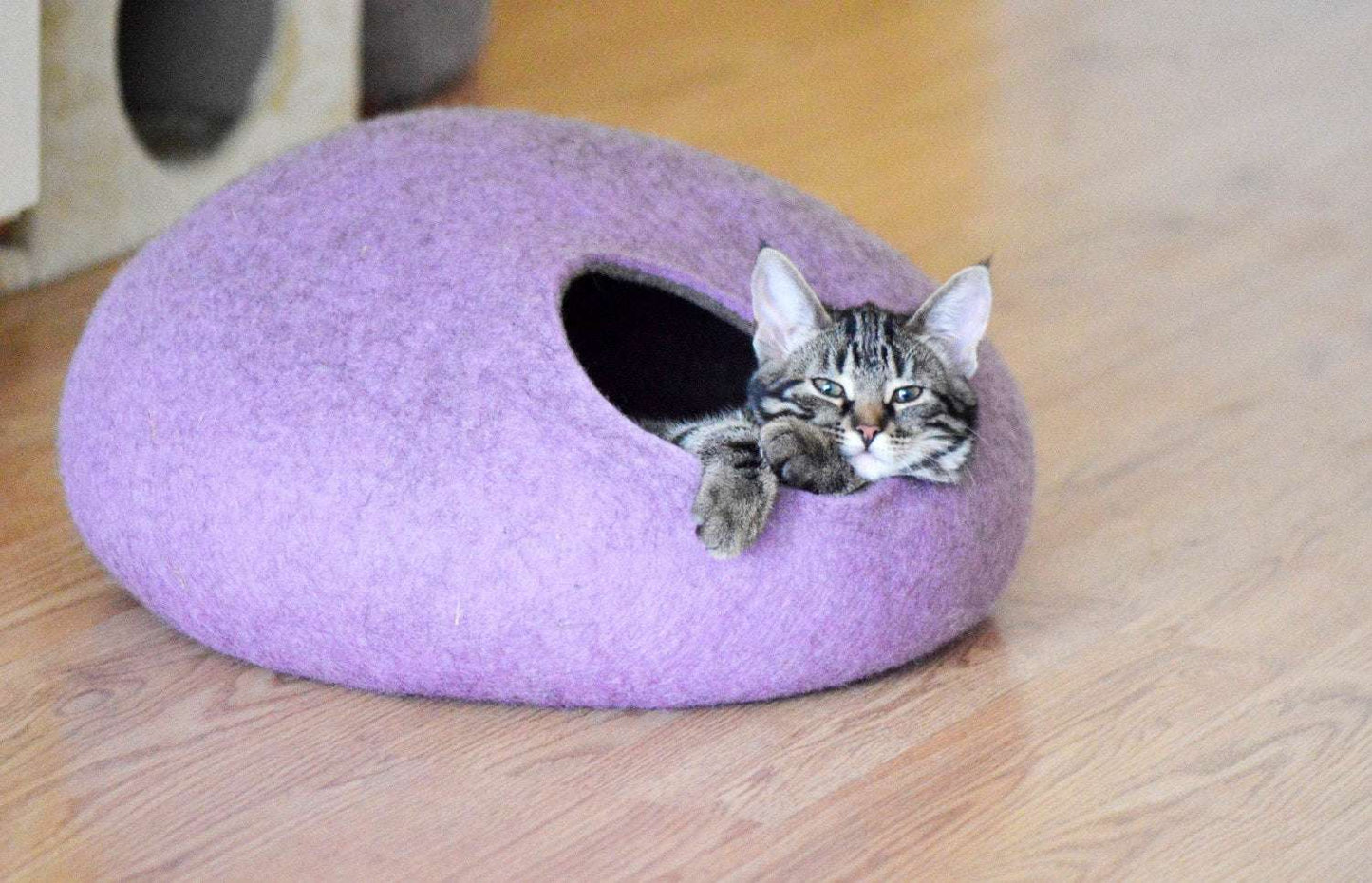 Lilac Purple Pet Bed - Modern Cat Cave - Home Soul
