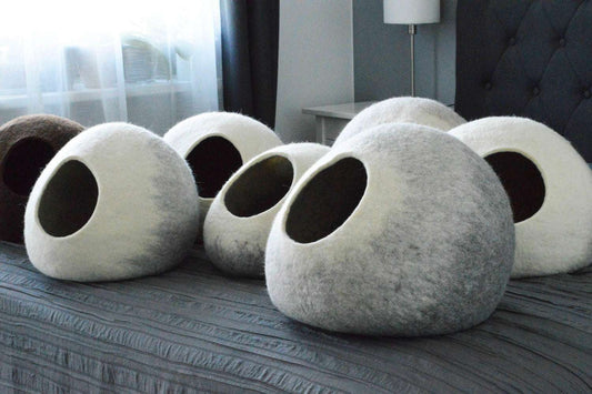 Premium Bubble Cat House - Ombre Wool Pet Bed - Home Soul