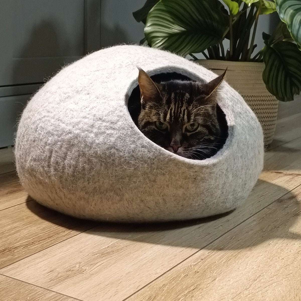 Wool Cat Bed - Premium Pet Cave - Home Soul