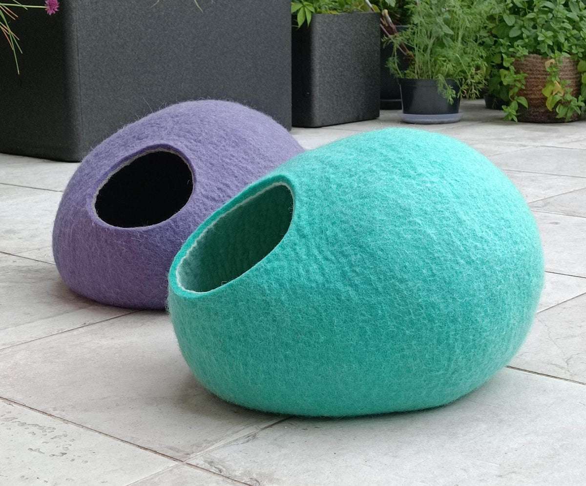 Pastel Cat Bed - Eco-Friendly Pet Cave - Home Soul