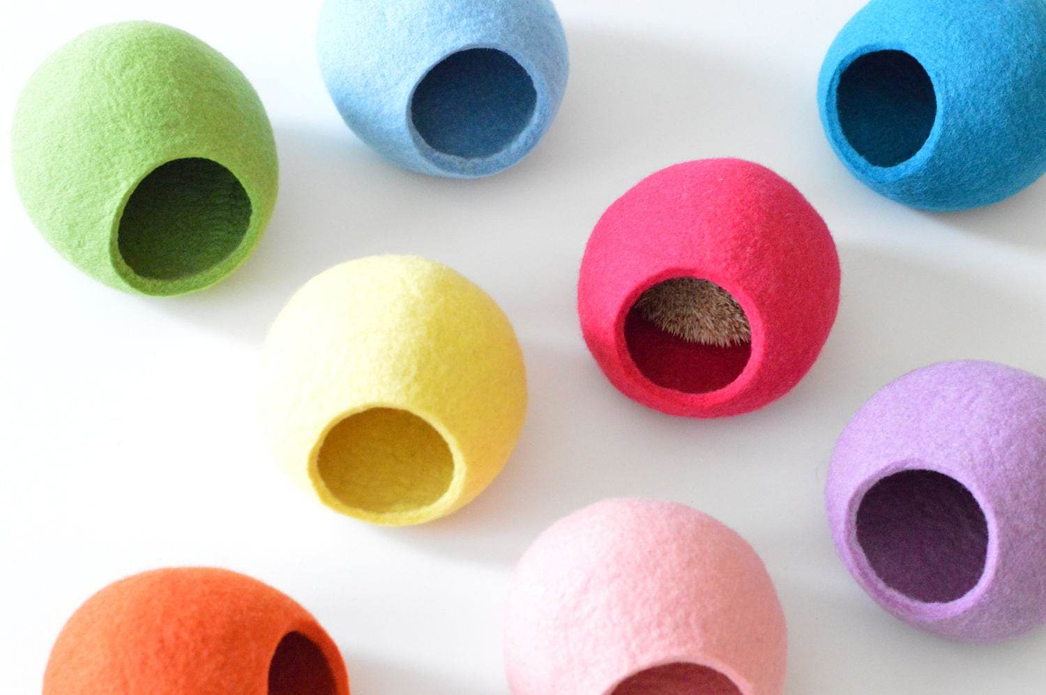 Colorful Hedgehog Bed - Custom Small Pet House - Home Soul