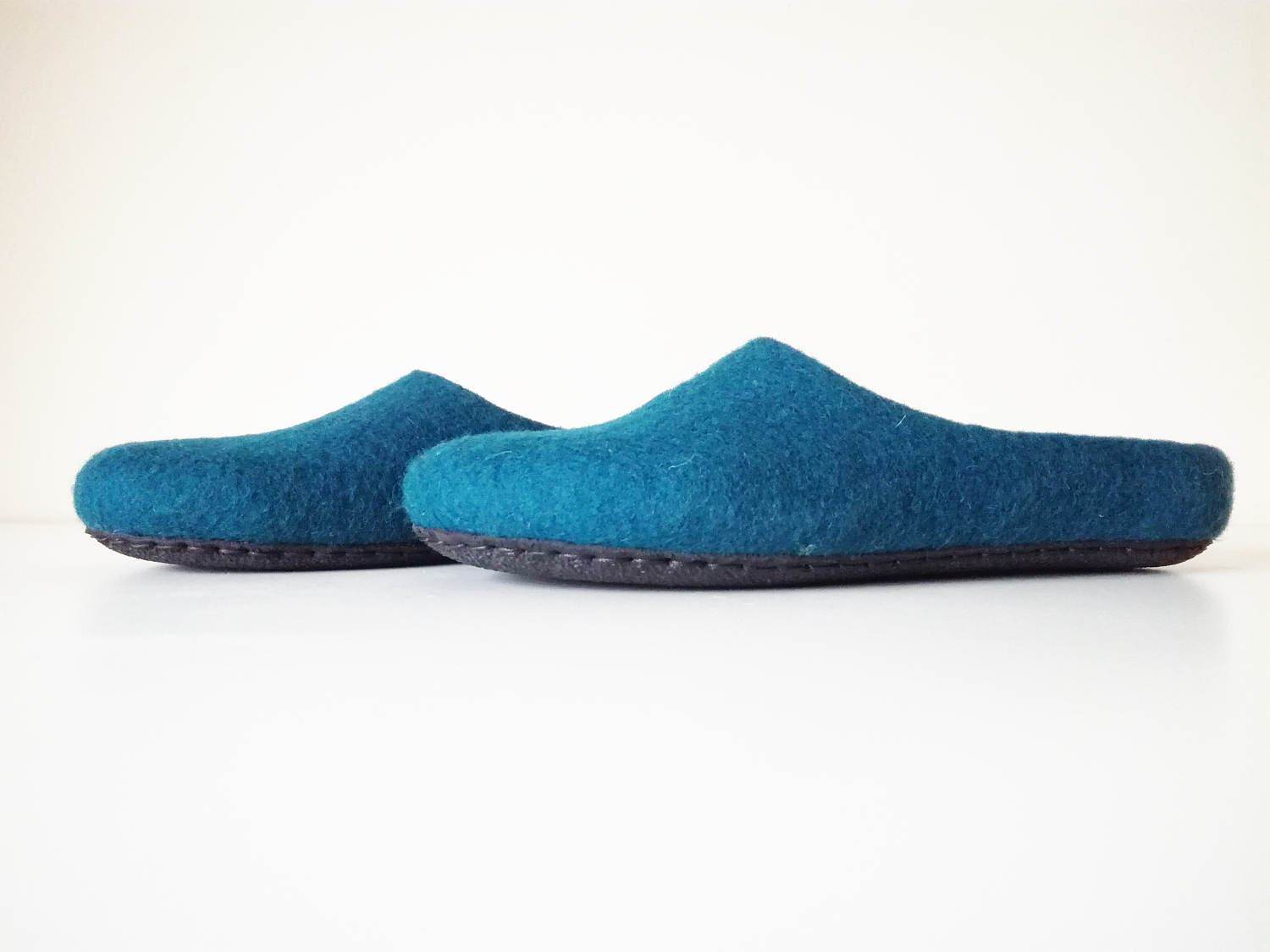 Custom Color Low Back Wool Slippers - House Shoes - Home Soul