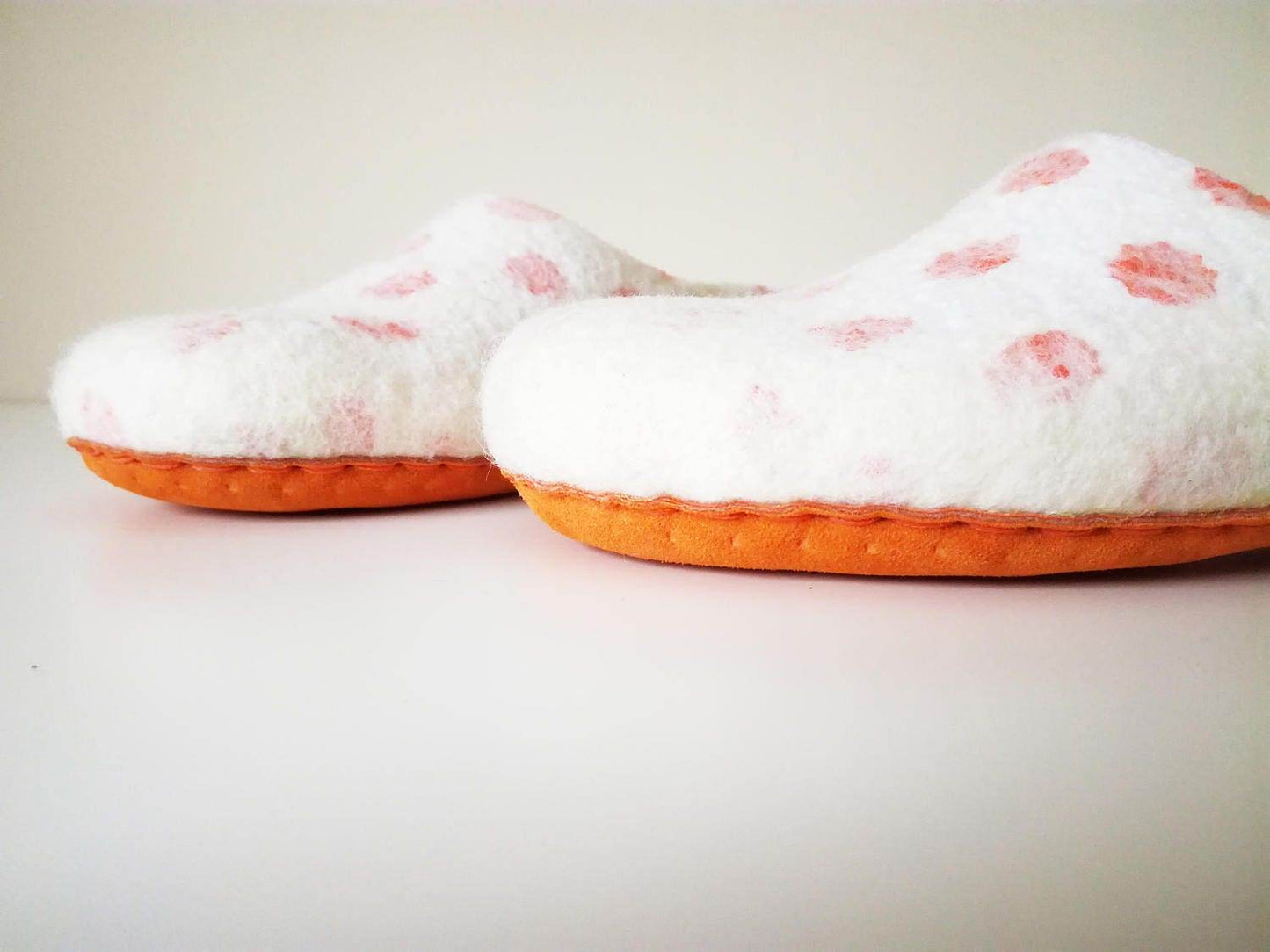 Orange Dots Slippers - Vibrant House Shoes - Home Soul