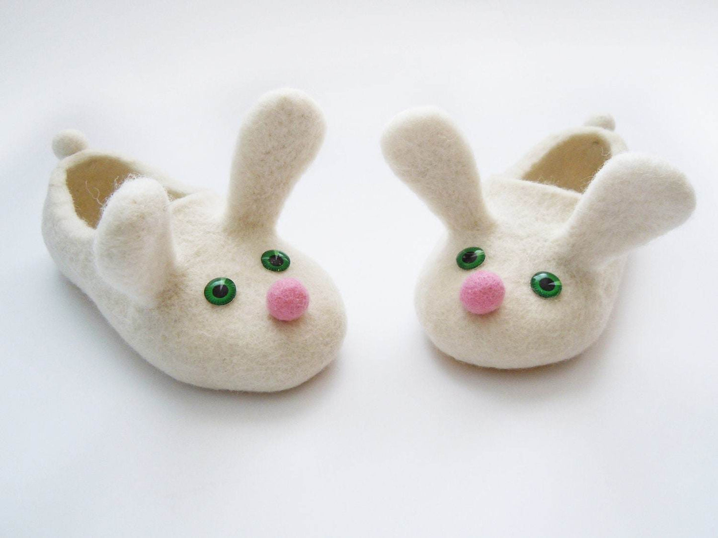 White Bunnies Kids Slippers - Cute Animal Shoes - Home Soul