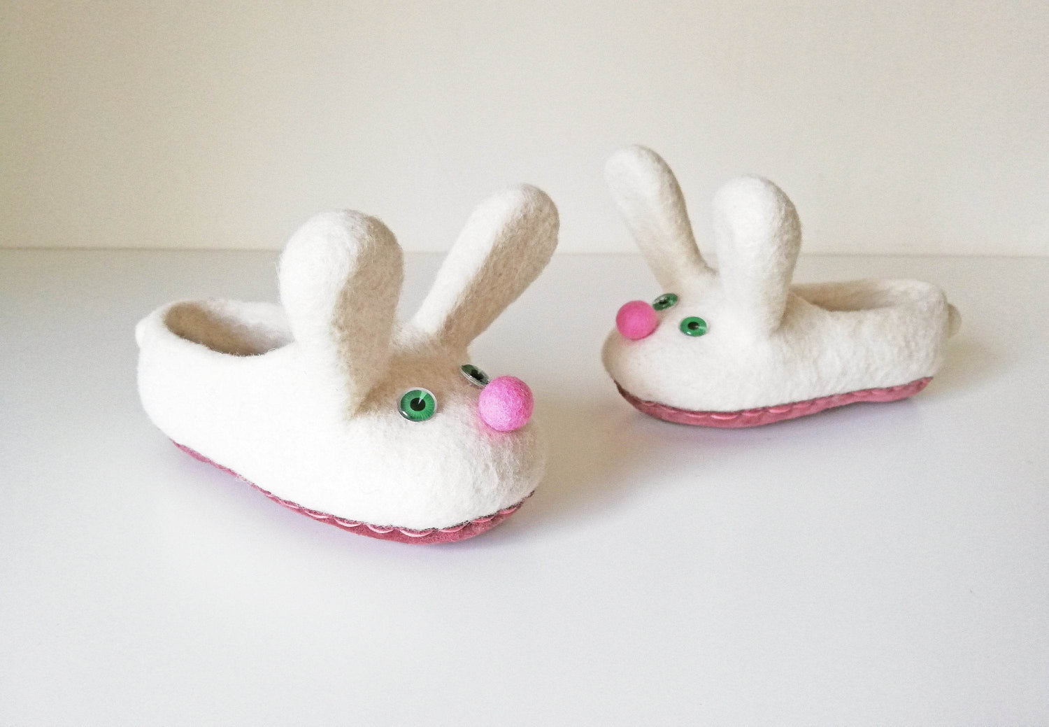 White Bunnies Kids Slippers - Cute Animal Shoes - Home Soul