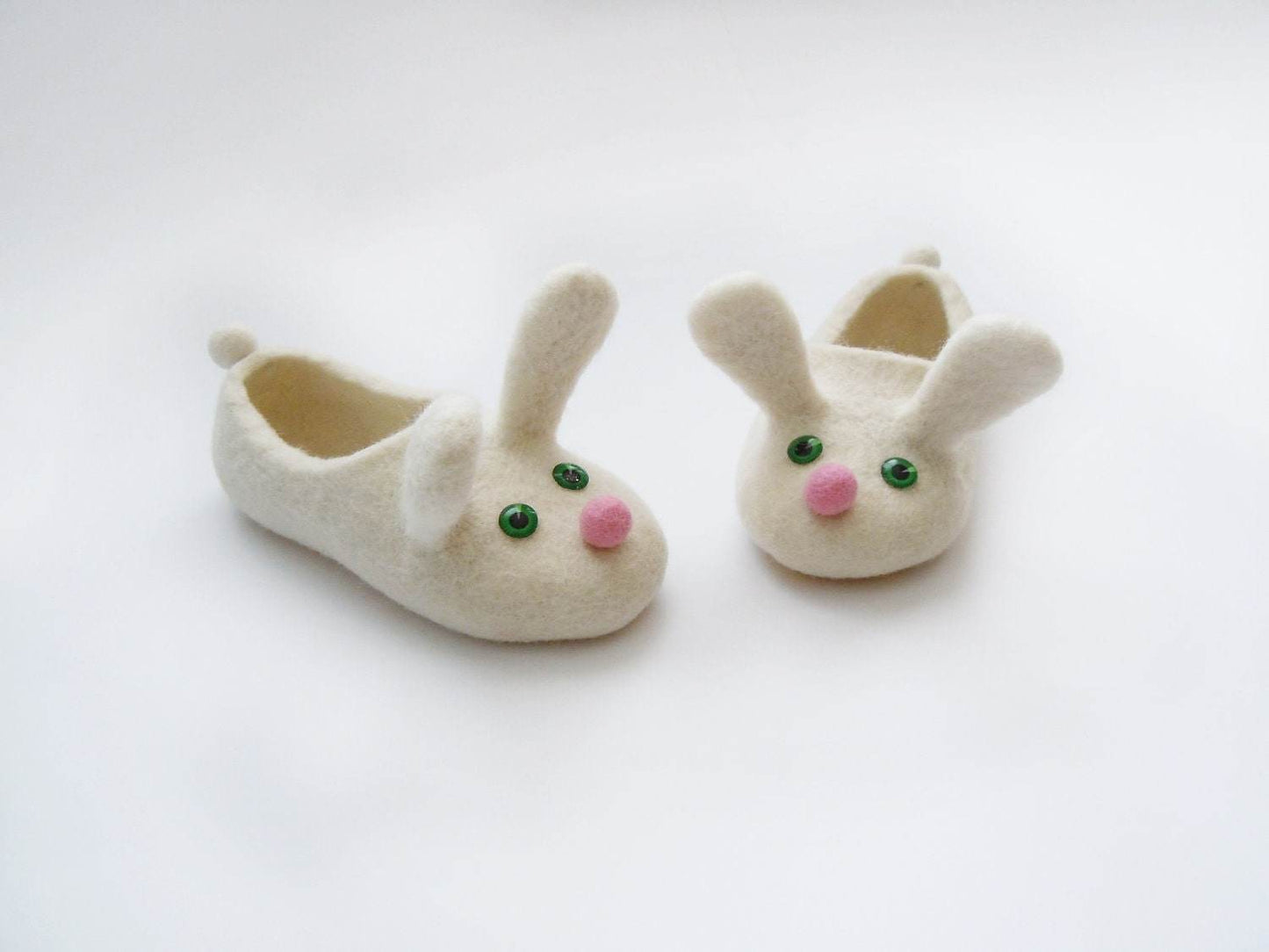 White Bunnies Kids Slippers - Cute Animal Shoes - Home Soul