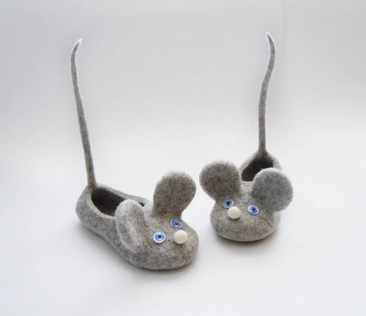 Mice Kids Slippers - Playful Animal House Shoes - Home Soul