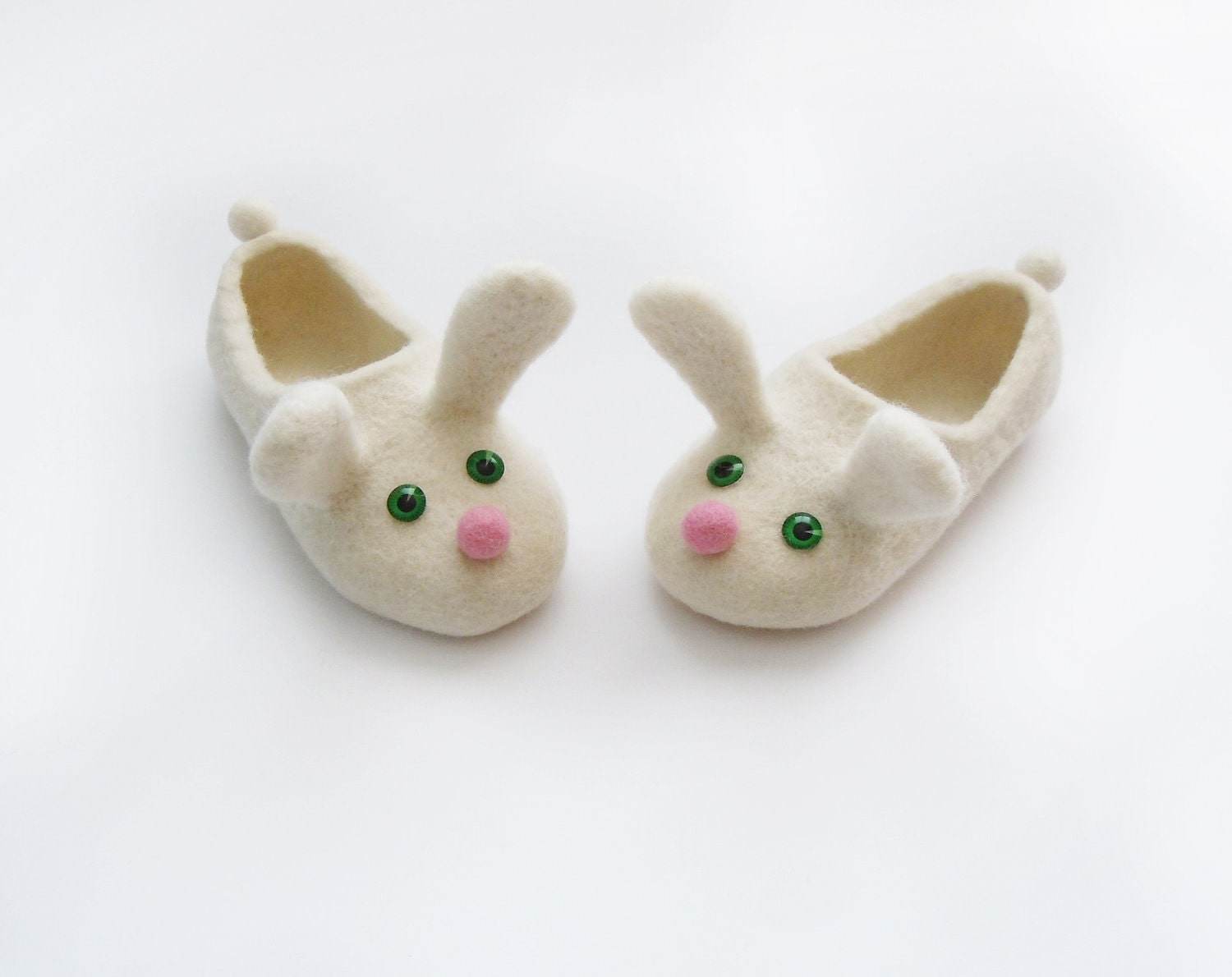 White Bunnies Kids Slippers - Cute Animal Shoes - Home Soul