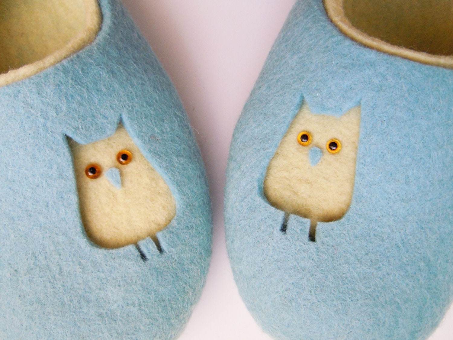 Owls Slippers - Whimsical Bird House Shoes - Home Soul