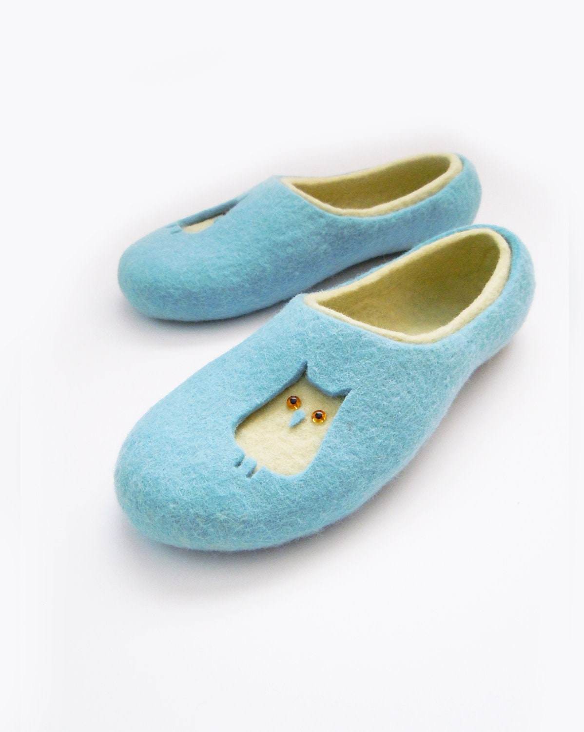 Owls Slippers - Whimsical Bird House Shoes - Home Soul