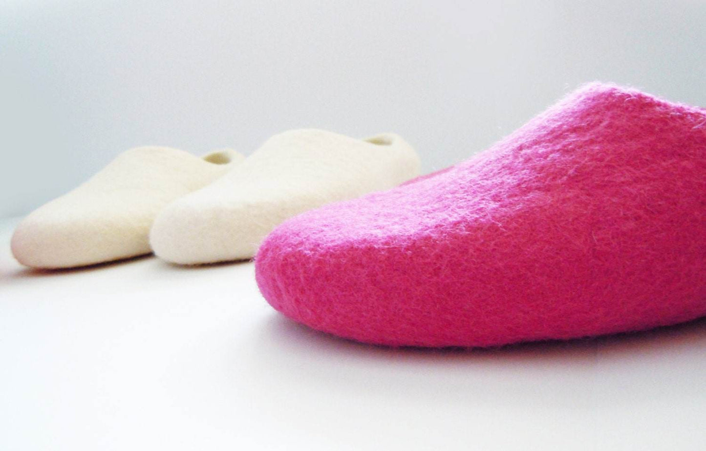 Simple Custom Color Wool Slippers - Unisex - Home Soul