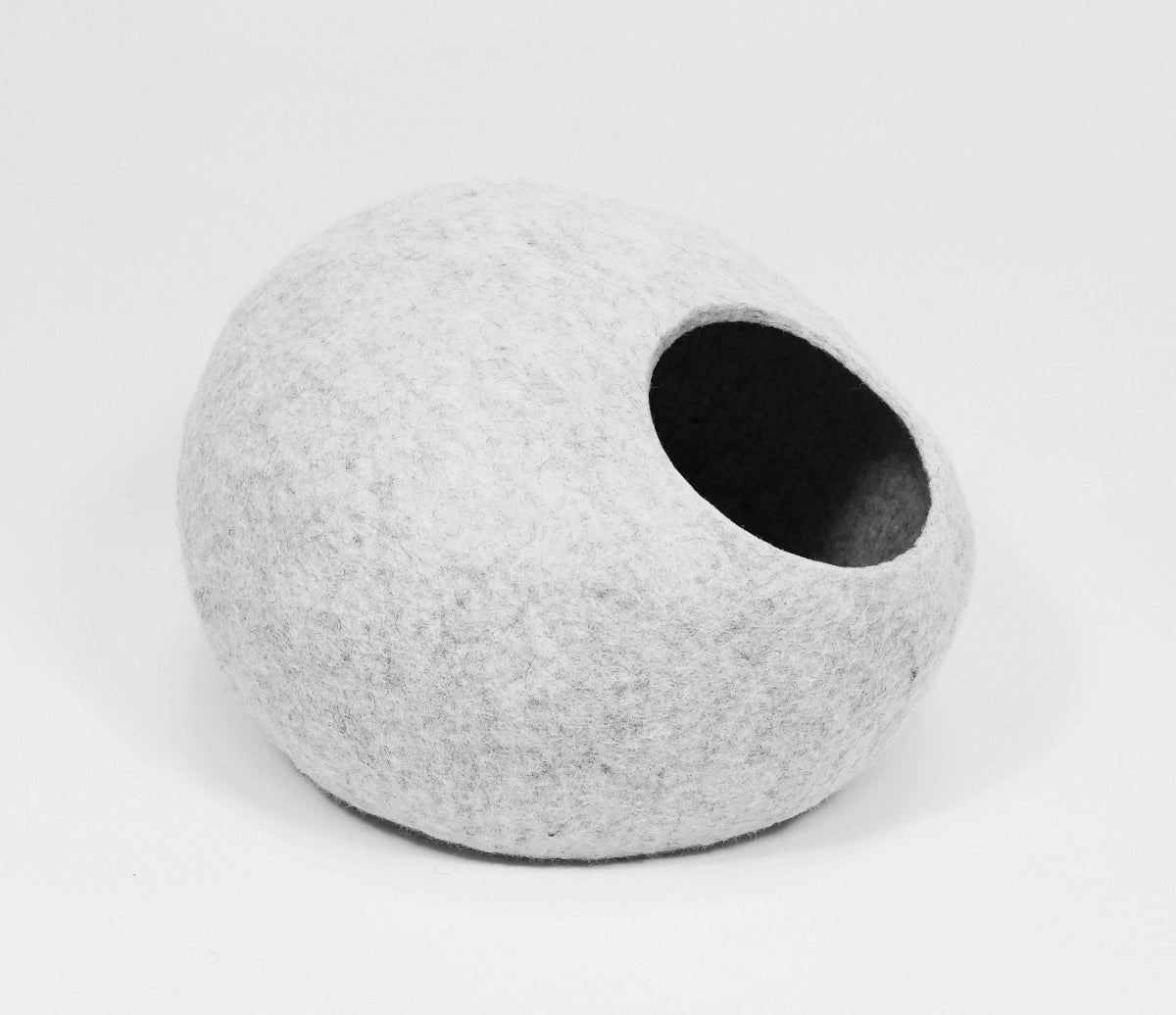 Light Grey Pet Bed - Minimalist Cat Cave - Home Soul
