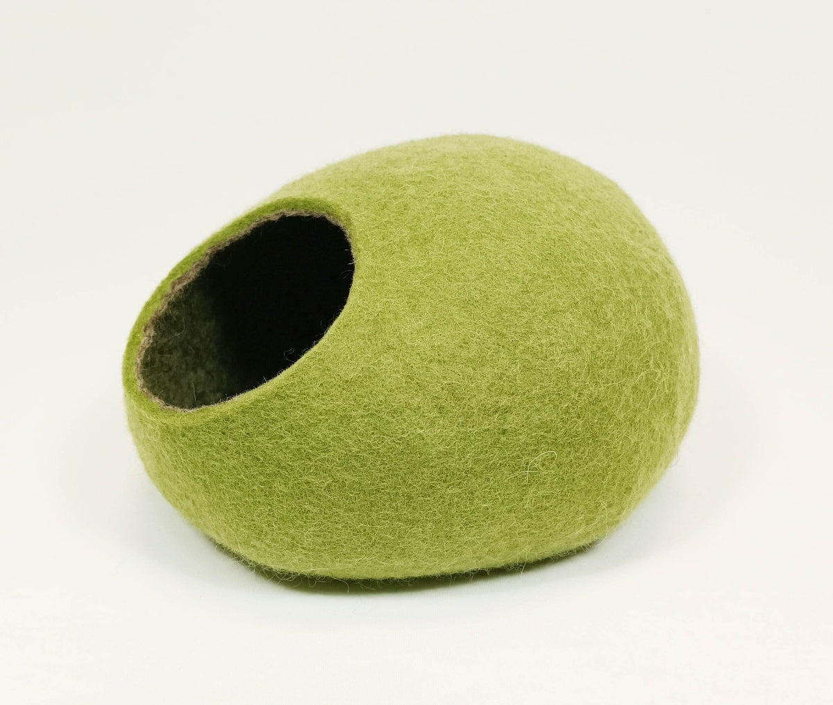 Olive Green Pet Bed - Earthy Cat Cave - Home Soul