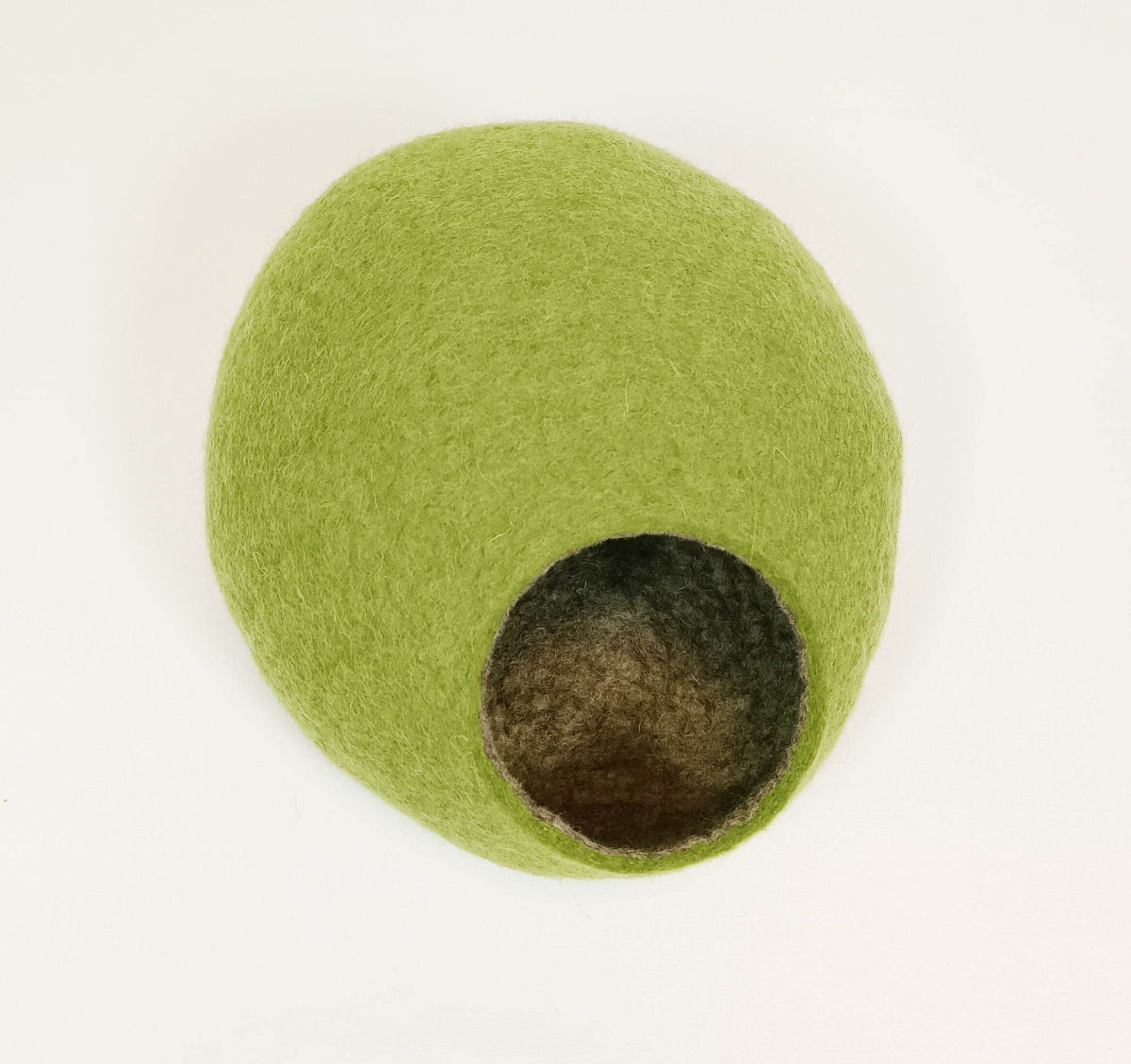 Olive Green Pet Bed - Earthy Cat Cave - Home Soul
