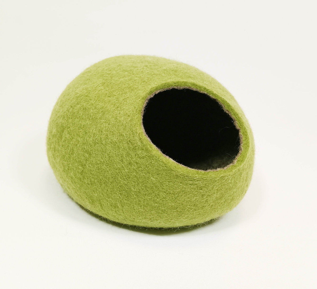 Olive Green Pet Bed - Earthy Cat Cave - Home Soul